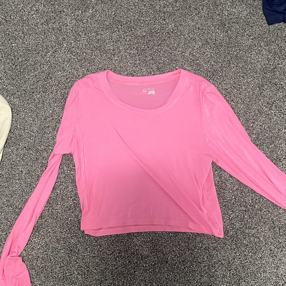 Aerie Pink Long Sleeve Blouse